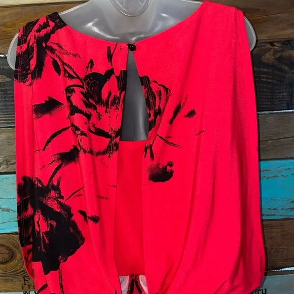 Studio I Blouson Dress Tropical Floral Print 12 - Picture 8 of 16